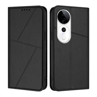 For vivo S19 Pro Strong Magnetic Frosted Flip Leather Phone Case(Black)