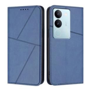 For vivo V29 / V29 Pro Global Strong Magnetic Frosted Flip Leather Phone Case(Royal Blue)