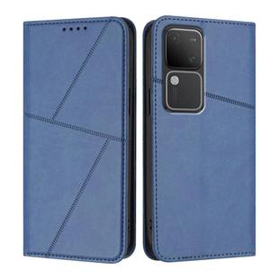 For vivo V30 / V30 Pro Global Strong Magnetic Frosted Flip Leather Phone Case(Royal Blue)