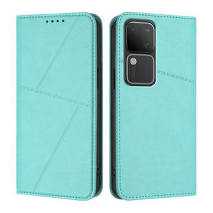 For vivo V30 / V30 Pro Global Strong Magnetic Frosted Flip Leather Phone Case(Light Blue)