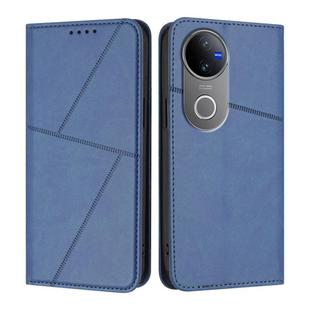 For vivo V50 Strong Magnetic Frosted Flip Leather Phone Case(Royal Blue)