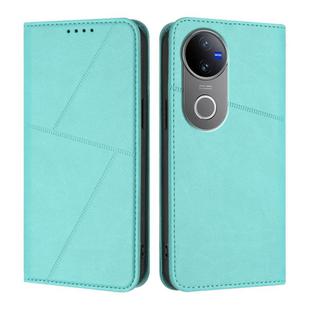 For vivo V50 Strong Magnetic Frosted Flip Leather Phone Case(Light Blue)