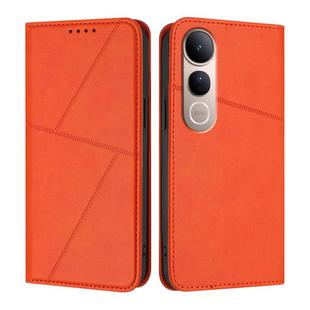 For vivo V50 Lite 4G / 5G Strong Magnetic Frosted Flip Leather Phone Case(Orange)