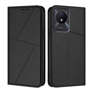 For vivo Y02 / Y02A / Y02t / Y11 2023 Strong Magnetic Frosted Flip Leather Phone Case(Black)