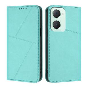 For vivo Y03 Global Strong Magnetic Frosted Flip Leather Phone Case(Light Blue)