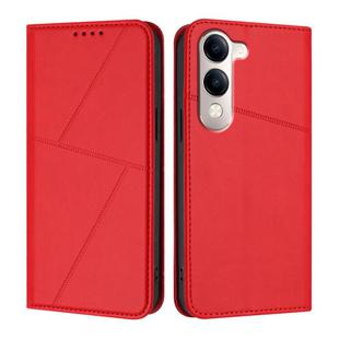 For vivo Y04 4G / Y29s 5G Global Strong Magnetic Frosted Flip Leather Phone Case(Red)