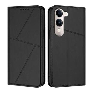 For vivo Y04 4G / Y29s 5G Global Strong Magnetic Frosted Flip Leather Phone Case(Black)