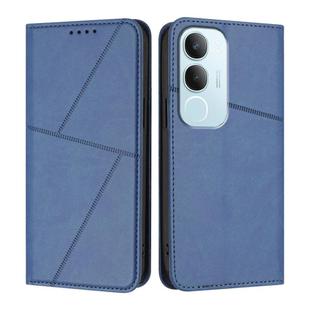 For vivo Y19s 4G Global Strong Magnetic Frosted Flip Leather Phone Case(Royal Blue)