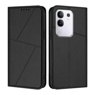 For vivo Y29 4G Strong Magnetic Frosted Flip Leather Phone Case(Black)