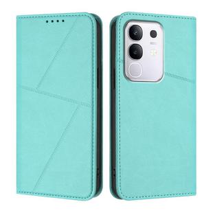 For vivo Y29 4G Strong Magnetic Frosted Flip Leather Phone Case(Light Blue)