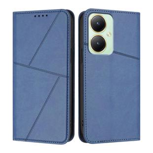 For vivo Y35m+ / Y35+ / Y27 4G 2023 Strong Magnetic Frosted Flip Leather Phone Case(Royal Blue)