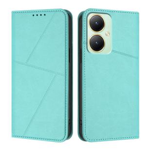 For vivo Y35m+ / Y35+ / Y27 4G 2023 Strong Magnetic Frosted Flip Leather Phone Case(Light Blue)
