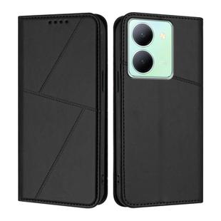 For vivo Y36 4G / 5G Global / Y36 4G India Strong Magnetic Frosted Flip Leather Phone Case(Black)
