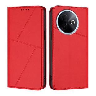 For vivo Y39 5G / vivo Y300i Strong Magnetic Frosted Flip Leather Phone Case(Red)