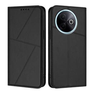 For vivo Y39 5G / vivo Y300i Strong Magnetic Frosted Flip Leather Phone Case(Black)