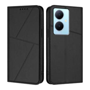 For vivo Y78 / Y78+ / V29 Lite Strong Magnetic Frosted Flip Leather Phone Case(Black)