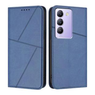For vivo Y100 4G / 5G / Y100 IDN / V30 Lite 4G Strong Magnetic Frosted Flip Leather Phone Case(Royal Blue)