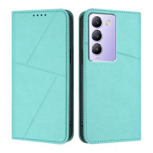 For vivo Y100 4G / 5G / Y100 IDN / V30 Lite 4G Strong Magnetic Frosted Flip Leather Phone Case(Light Blue)