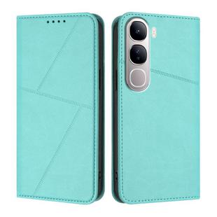 For vivo Y300 Global / V40 Lite 5G IDN Strong Magnetic Frosted Flip Leather Phone Case(Light Blue)