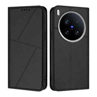For vivo X200 Ultra Strong Magnetic Frosted Flip Leather Phone Case(Black)