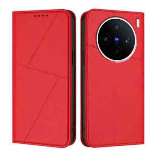 For vivo X200s Strong Magnetic Frosted Flip Leather Phone Case(Red)