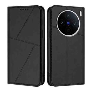 For vivo X200s Strong Magnetic Frosted Flip Leather Phone Case(Black)