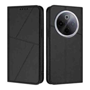 For vivo iQOO Z10 / T4 / Y300 Pro Strong Magnetic Frosted Flip Leather Phone Case(Black)