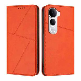 For vivo Y400 Pro 5G Strong Magnetic Frosted Flip Leather Phone Case(Orange)