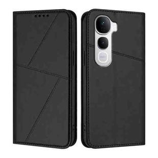 For vivo Y400 Pro 5G Strong Magnetic Frosted Flip Leather Phone Case(Black)