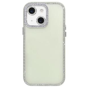 For iPhone 15 Plus / 14 Plus Dual-Sided Rhinestone Design Matte Full Coverage Phone Case(Green)