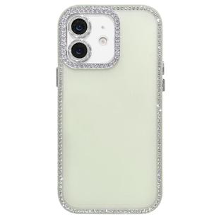 For iPhone 11 Dual-Sided Rhinestone Design Matte Full Coverage Phone Case(Green)