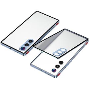 For ZTE nubia Red Magic 10 Air Snap Buckle Metal Frame Frosted Phone Case(Sierra Blue)