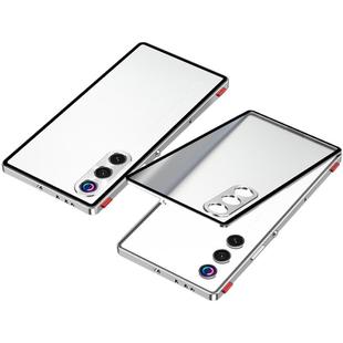 For ZTE nubia Red Magic 10 Air Snap Buckle Metal Frame Frosted Phone Case(Silver)