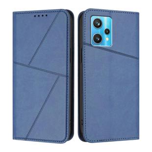 For Realme 9 Pro+ Strong Magnetic Frosted Flip Leather Phone Case(Royal Blue)