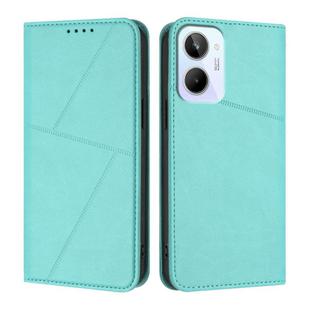 For Realme 10 4G Strong Magnetic Frosted Flip Leather Phone Case(Light Blue)