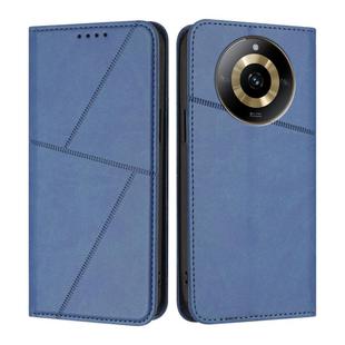 For Realme Narzo 60 Strong Magnetic Frosted Flip Leather Phone Case(Royal Blue)