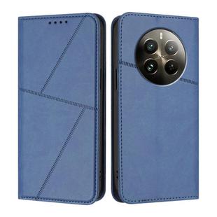 For Realme 12 Pro+ Strong Magnetic Frosted Flip Leather Phone Case(Royal Blue)