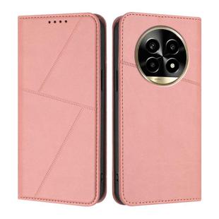 For Realme 13 Pro Strong Magnetic Frosted Flip Leather Phone Case(Pink)