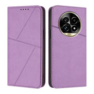 For Realme 13 Pro+ Strong Magnetic Frosted Flip Leather Phone Case(Light Purple)