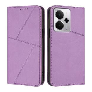 For Realme 14 5G Strong Magnetic Frosted Flip Leather Phone Case(Light Purple)