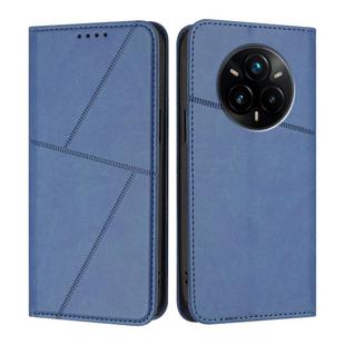 For Realme 14 Pro+ Strong Magnetic Frosted Flip Leather Phone Case(Royal Blue)