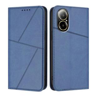 For Realme C67 4G Strong Magnetic Frosted Flip Leather Phone Case(Royal Blue)