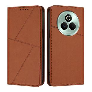 For Realme P3 Pro 5G Strong Magnetic Frosted Flip Leather Phone Case(Coffee Color)