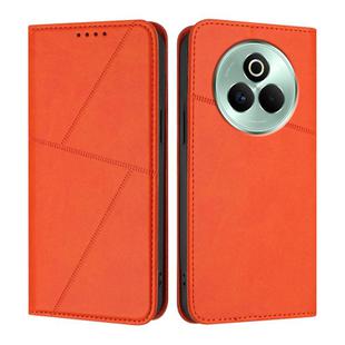 For Realme P3 Pro 5G Strong Magnetic Frosted Flip Leather Phone Case(Orange)