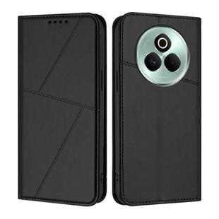 For Realme P3 Pro 5G Strong Magnetic Frosted Flip Leather Phone Case(Black)