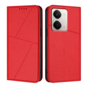 For Realme P3 Ultra Strong Magnetic Frosted Flip Leather Phone Case(Red)