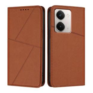 For Realme P3 Ultra Strong Magnetic Frosted Flip Leather Phone Case(Coffee Color)