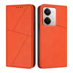 For Realme P3 Ultra Strong Magnetic Frosted Flip Leather Phone Case(Orange)
