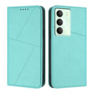 For Realme 14x Strong Magnetic Frosted Flip Leather Phone Case(Light Blue)