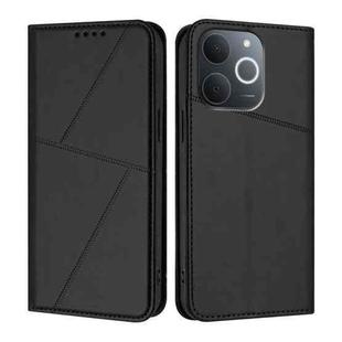 For Realme C71 India Strong Magnetic Frosted Flip Leather Phone Case(Black)